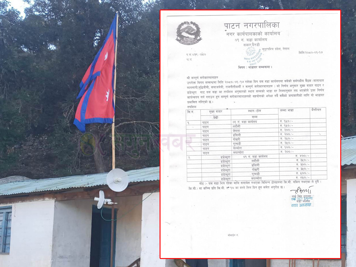 पाटन–१ले वडा क्षेत्रका सडकमा तोक्यो भाडादर 